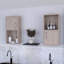 White Oak Bathroom Medicine Cabinets With Open Shelf - Modern Decor Addition-727276857