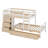 Twin Over Twin Loft Bunk Bed With 6 Drawers And Ladder, Wood Loft Bed Frame With Slats Support And Safety Rail-144824215
