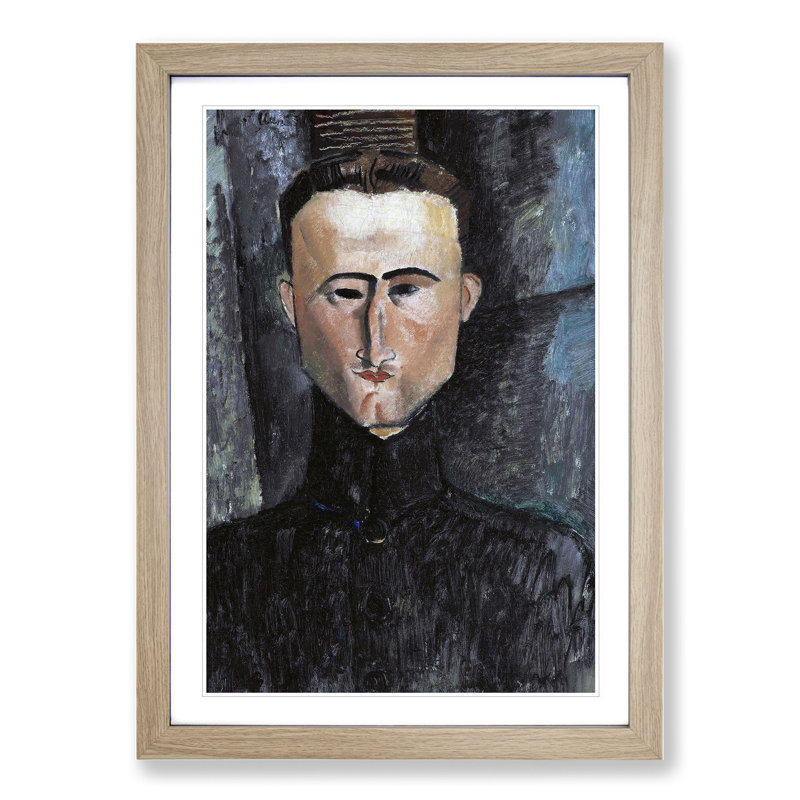 Andreu Rouveyre by Amedeo Modigliani - Picture Frame Painting, Oak Framed, 65cm H x 48cm W x 2cm D