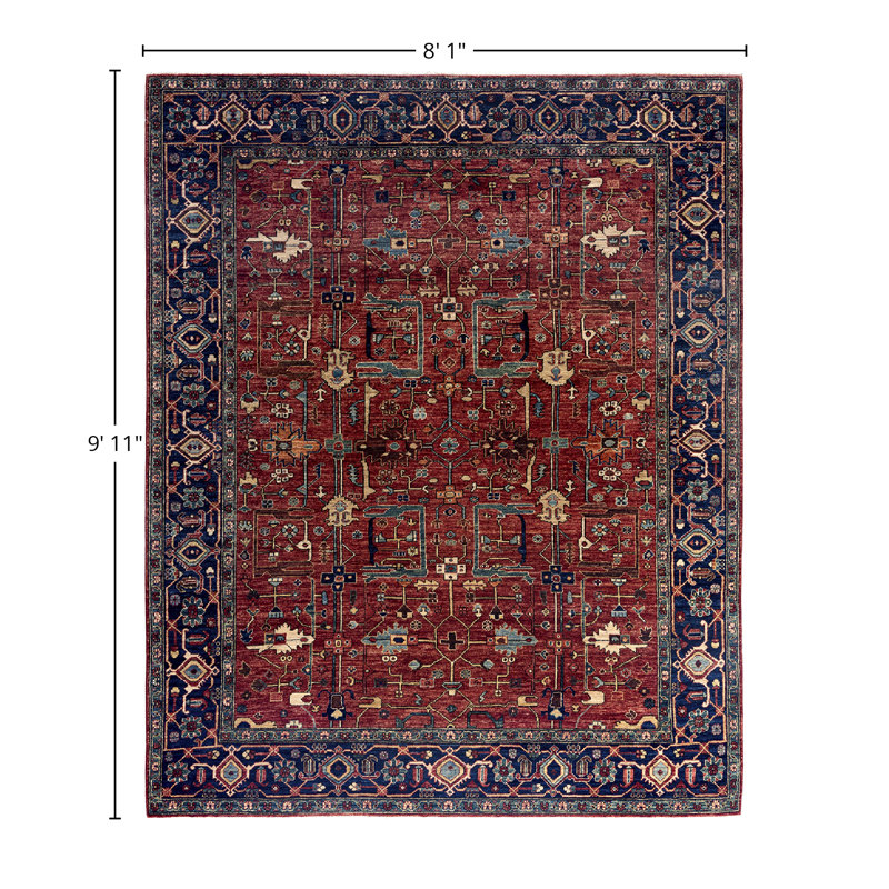 Serapi One-of-a-Kind Rectangle 8'1" X 9'11" Hand Knotted Area Rug