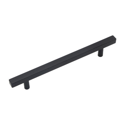Heritage Designs Quad Bar Pull - 6-5/16" Center to Center Cabinet Pull Matte Black - Contemporary Hardware for Drawers & Cabinets