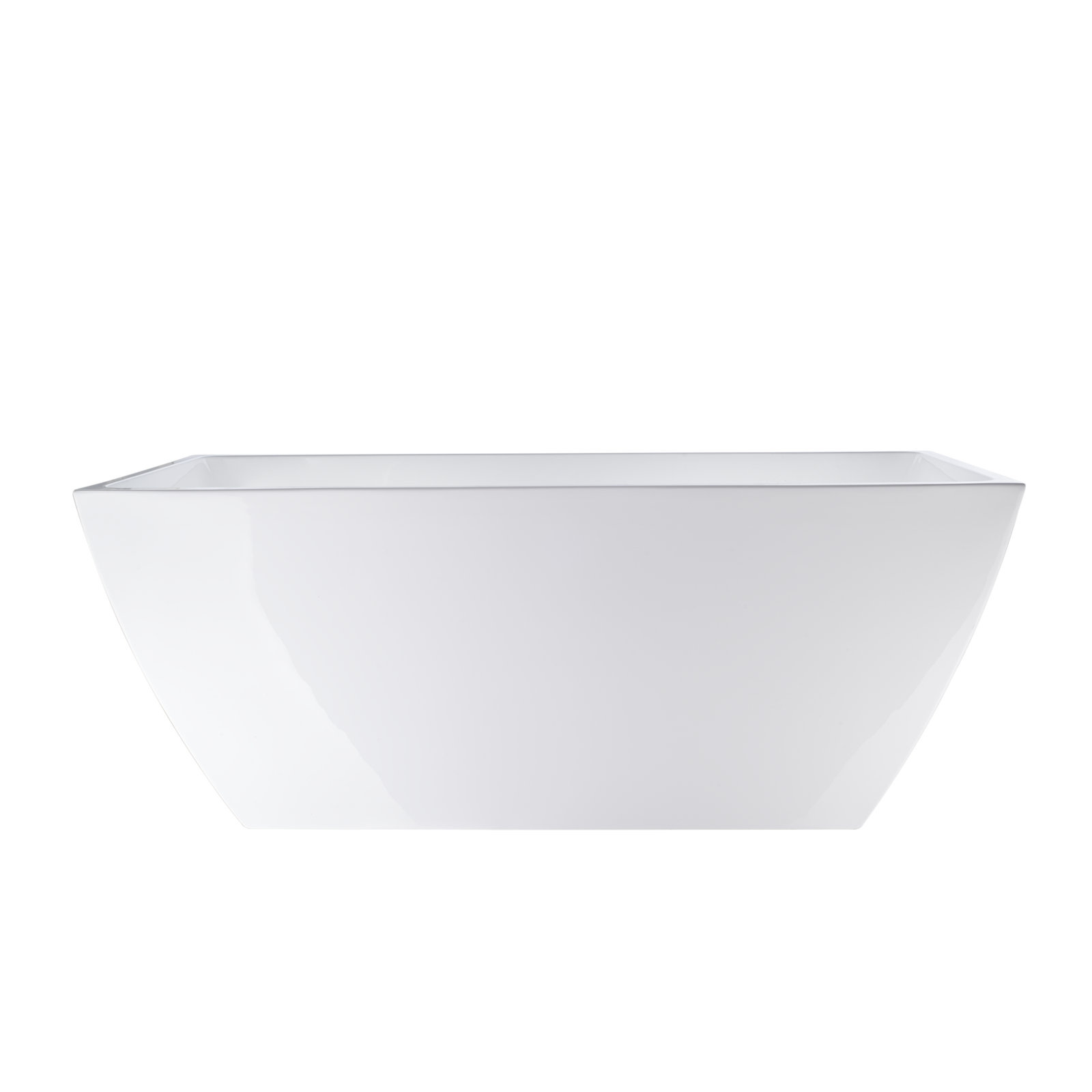 Lydia 59" x 30" Freestanding Soaking Bathtub, White/Classic Chrome