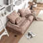Canapé-lit réglable luxueux pour animaux de compagnie et humain avec coussin de massage et coussins moelleux-1348383982