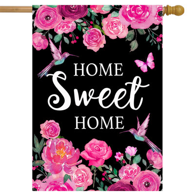 Drapeau de maison Home Sweet Home Hummingbirds