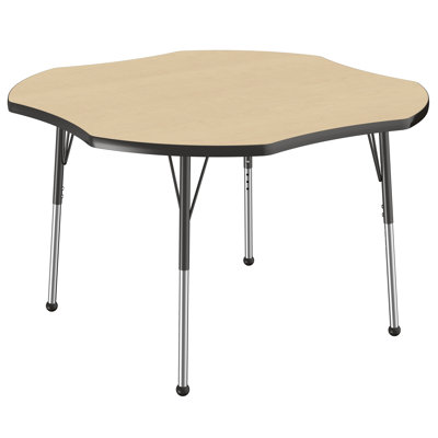 Table d'activité en T 48 po x 48 po avec moulures en T et pieds réglables