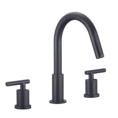 DAX Round Two Handle Brass Bathroom Faucet