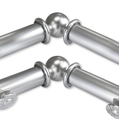 Tringle à rideaux double baie vitrée réglable de 28 po à 48 po Leanette