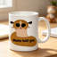 This Ceramic Coffee Mug Featuring a Mort Logo Is Perfect for Halloween Gifts Or Office Use.