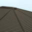 Pavillon de jardin à toit rigide d'extérieur durable avec parois latérales en maille et rideaux d'intimité pour une utilisation toute l'année