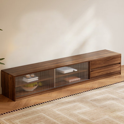 Meuble télé moderne en bois manufacturé noyer