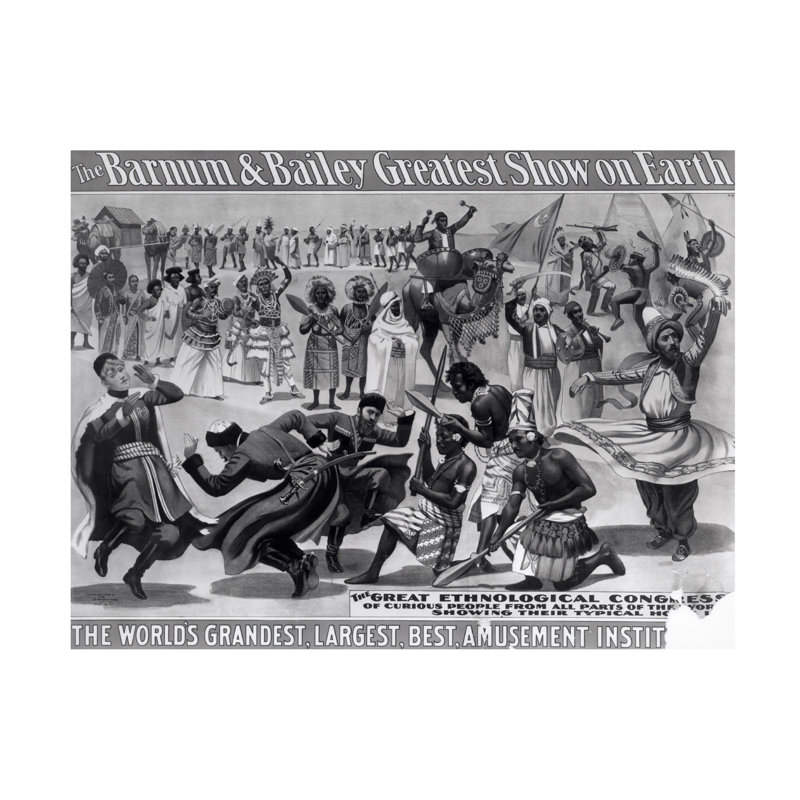 American School Barnum and Bailey Greatest Show On Earth, C.1895, art sur toile, H 35 po x l 47 po