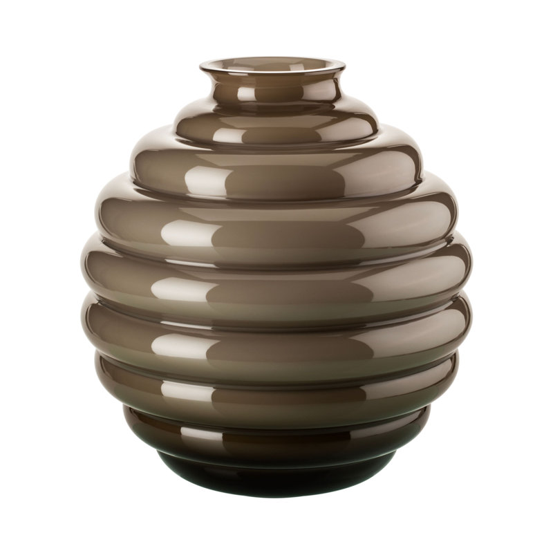Deco Vase, 9.65" H x 9.06" W x 9.06" D, Milk White