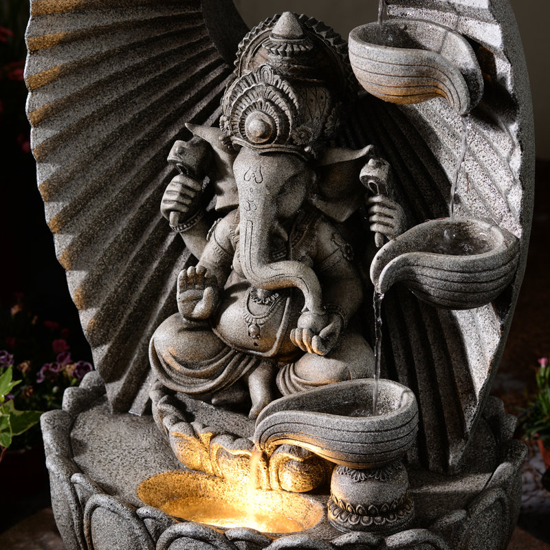 Fontaine à DEL Ganesha Cascade