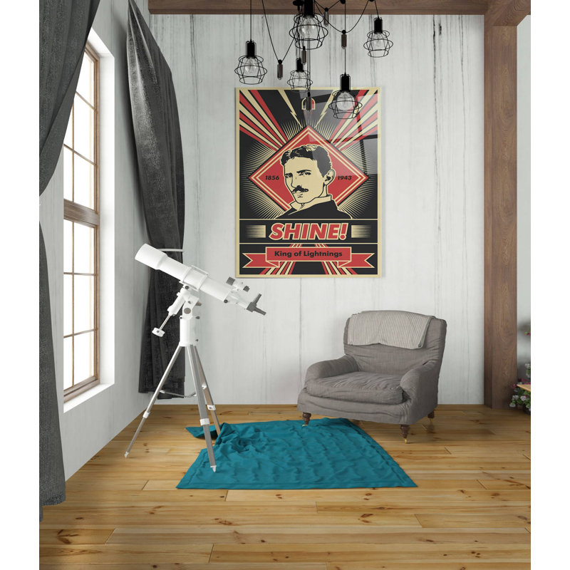 Art mural en verre acrylique «Tesla», H 36 po x l 24 po x P 0,2 po