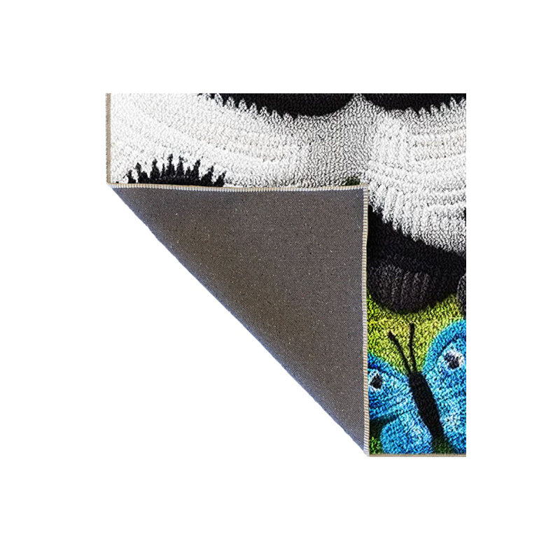 Tapis multicolore à motif de panda mignon, Carré 4 pi 11 po