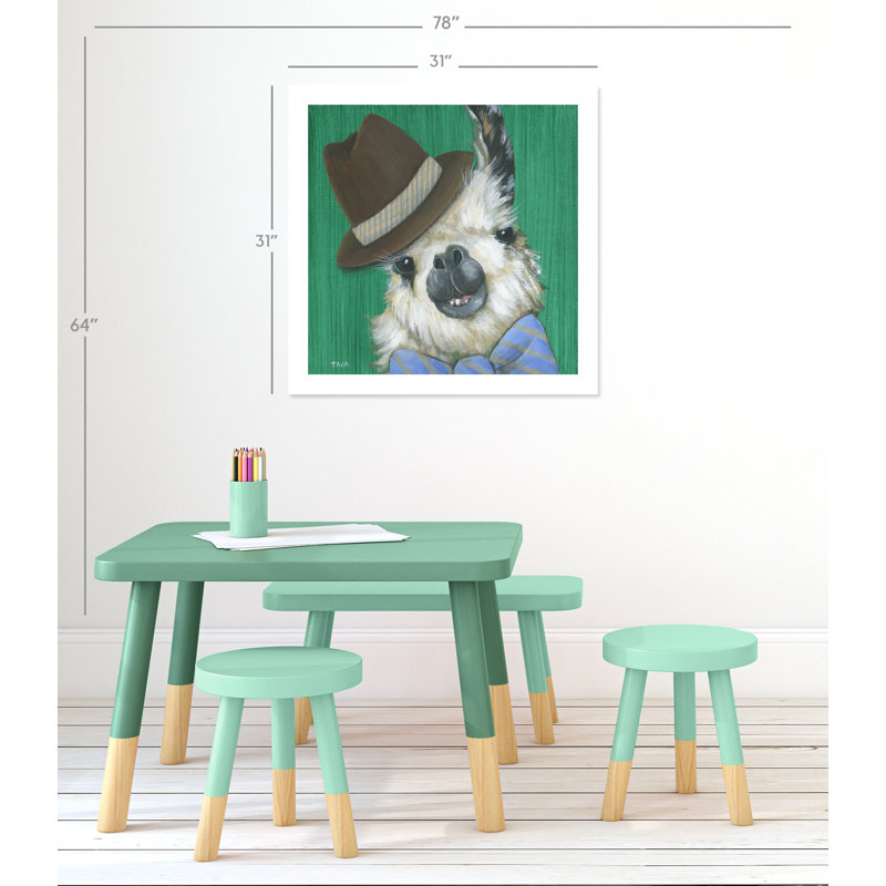 «Rolled Llama Gentleman», impression sur papier, H 31 po x l 31 po x P 1 po