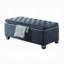 Rebekah Grey Fabric Bench W/Storage