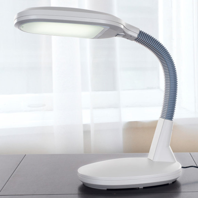 White Adjustable LED Desk Lamp with Touch Dimmer