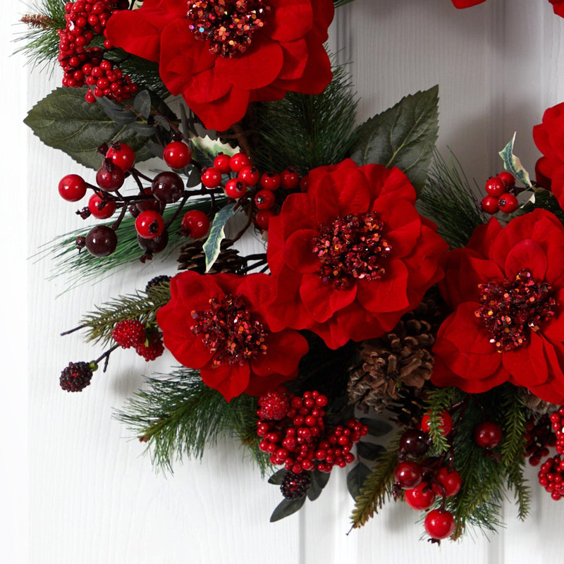 Poinsettia Wreath