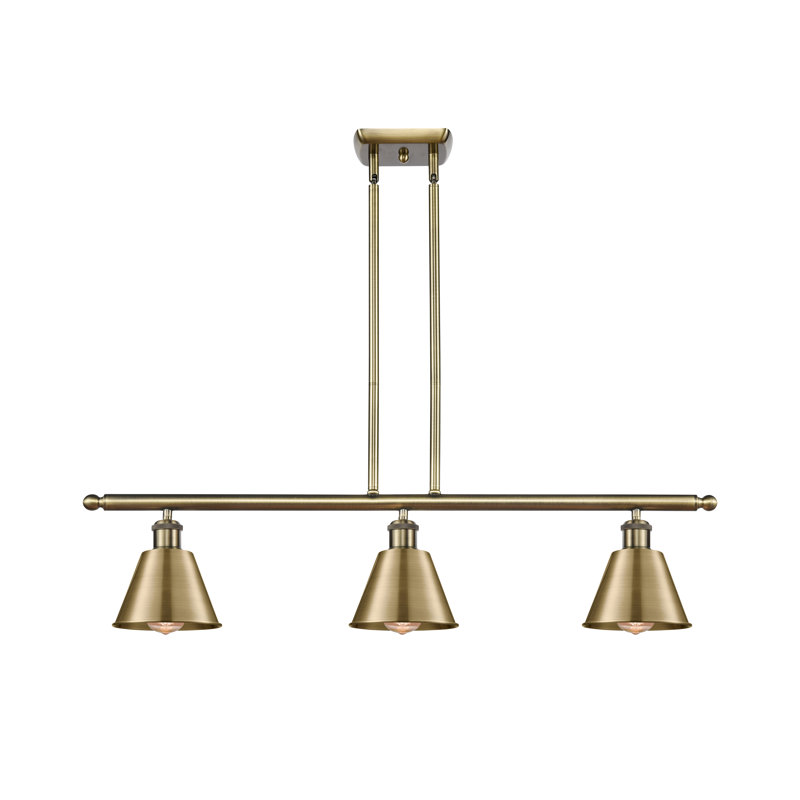 Luminaire suspendu linéaire pour îlot de cuisine 3 lumières, DEL