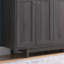 Buffet à quatre portes avec six tablettes - gris