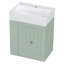 Meuble-lavabo de 20 pouces avec lavabo et rangement en céramique-2115209853