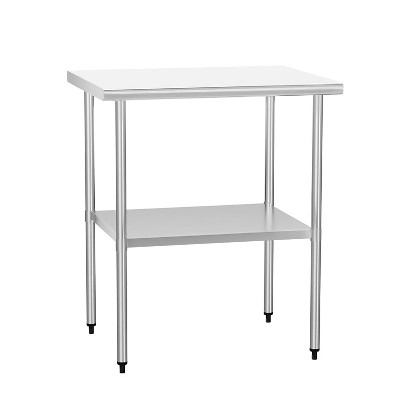 Table de travail en acier inoxydable - idéale pour les cuisines commerciales, capacité de charge de 380 lb sous le plateau, installation rapide et simple