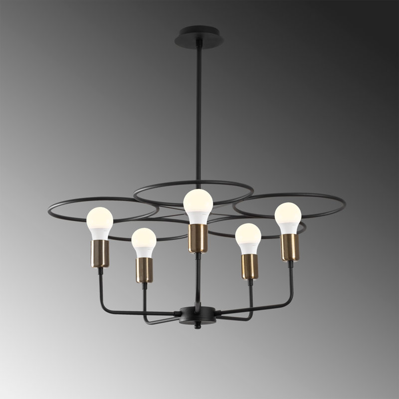 Benjy 5 - Light Geometric Chandelier