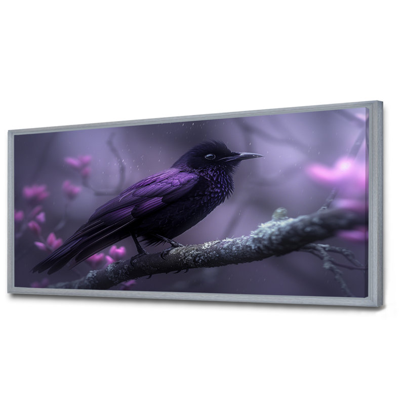 Girardi - Bird Wall Decor, Silver Floater Framed Canvas, 28" H x 60" W x 1.5" D
