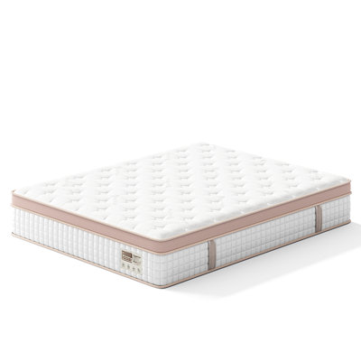 Queen Size 12 Inch Firm Mattress With Gel Memory Foam And Pocket Springs For Temperature Control Relief In Bedroom Setup Body Support Quiet Rest