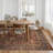 Machine Washable Non-Slip - Terracotta / Mustard Traditional Rug-1396978546