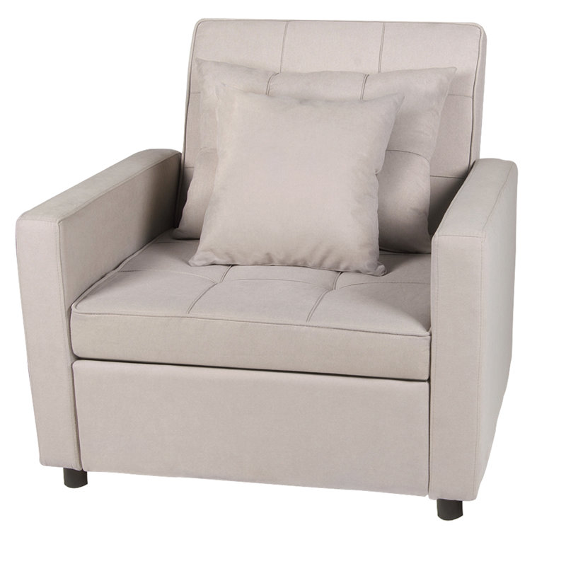 Ottovile Upholstered Accent Chair, Light Gray Cotton Blend