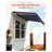 Manual Retractable Awning 8.2' x 6.6' - Dark Gray Polyester Sun Shade with Steel Frame and Crank Handle for Patio, Deck, and Window