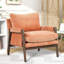 Chaise d'appoint, fauteuil de loisirs en bois massif et coussin de siège épais pour salon, chambre à coucher, studio Modern
