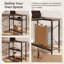 Aaleia Modular L-Shaped Stainless Steel Computer Desk with Built-In Electrical Outlet-558433675