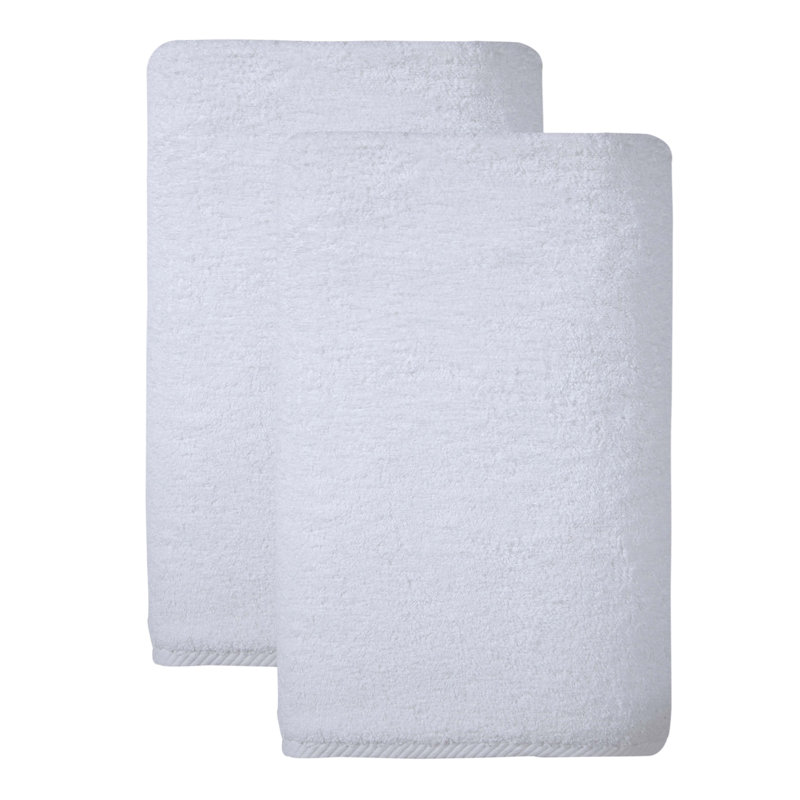 Dinis Luxury Turkish Cotton Bath Sheet Set, White, Bath Sheet -2 Pack