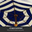 40+ parasol de plage protégé, auvent ventilé à rayures bleues, sac de transport - Parasol d'aventuriers d'extérieur fascinant
