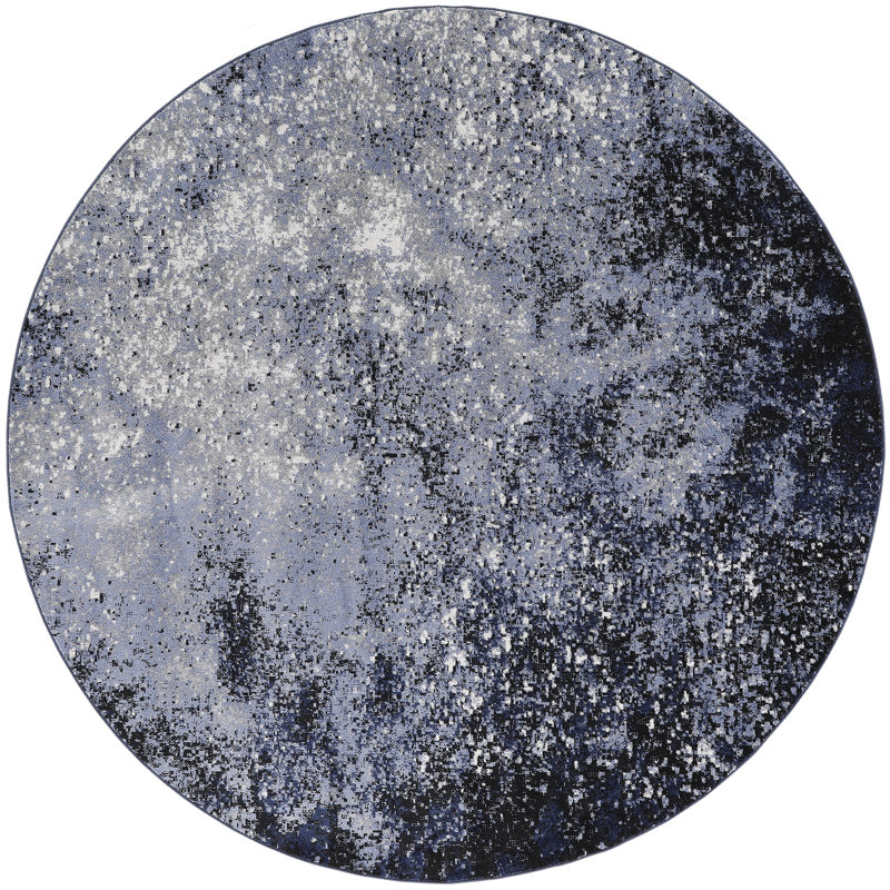 North Moore Abstract Indoor Rug, Round 8'