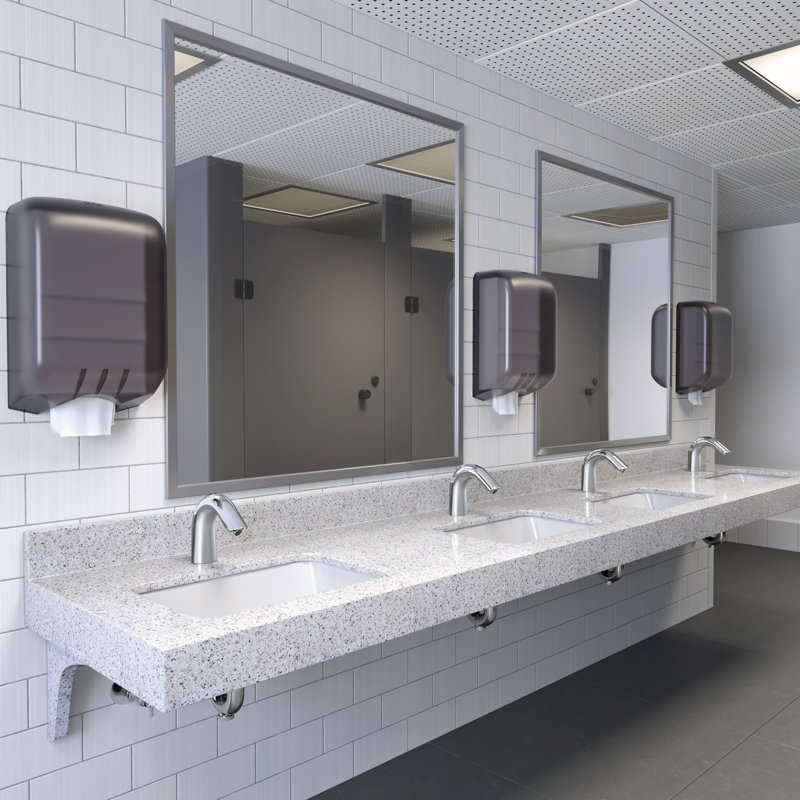 Lavabo de salle de bain rectangulaire encastré en porcelaine vitrifiée blanche 14,56 "Proflo