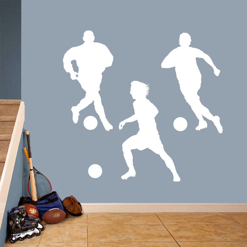 Adhésif décoratif footballeurs, Blanc