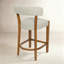 Tabouret de bar 26 po à hauteur de comptoir avec structure en bois massif-408770198-408770089