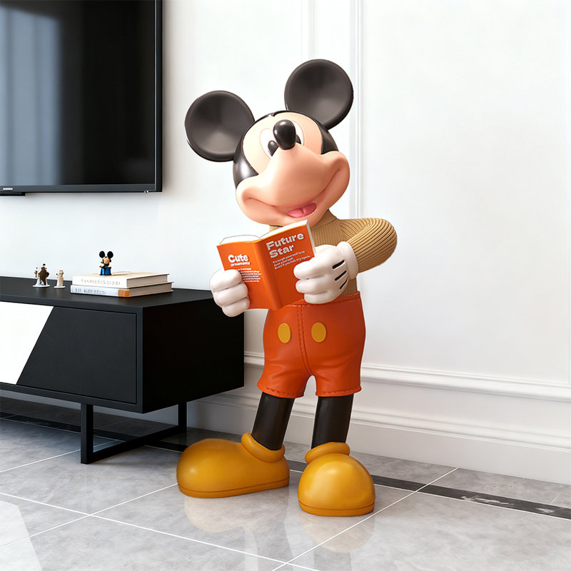 Sculpture moderne en résine Mickey Mouse avec haut-parleur Bluetooth