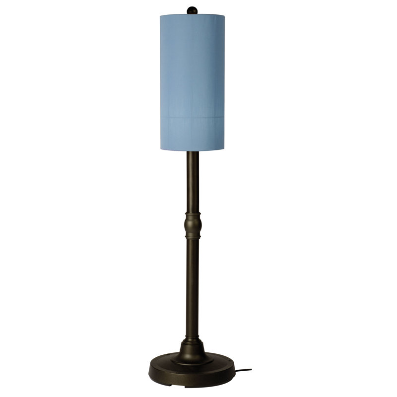 Lampe sur pied 58 po Coronado, Bleu ciel, Bronze