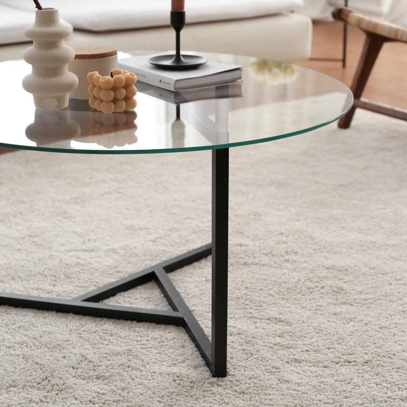 Table basse avec rangement Mampre, Transparent