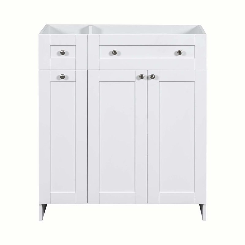Base de meuble-lavabo simple 29,6 po seulement, Blanc