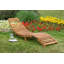 Mariaella 180 cm Long Acacia Single Chaise with Cushions