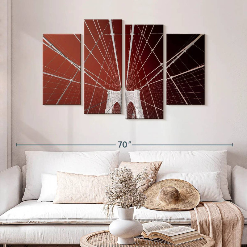 Lilie Geometric Brooklyn Bridge, 32"H x 52"W