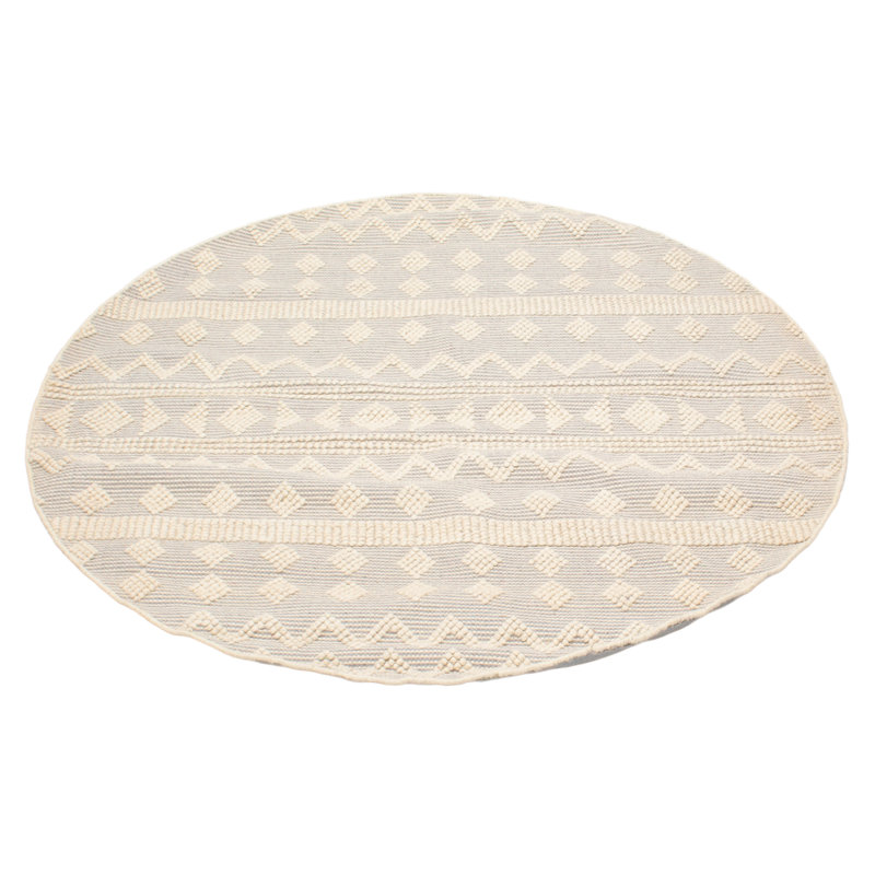Tapis unique gris nouvel âge Demis de 5 pi 9 po x 5 pi 9 po Demis