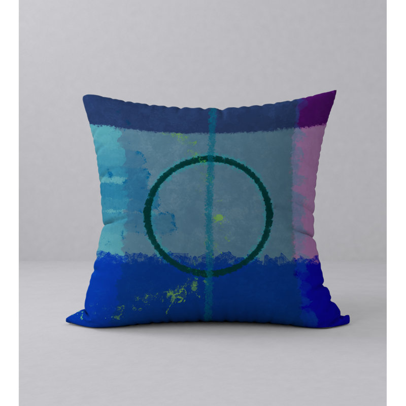Abstract Reversible Throw Pillow, 18" H x 18" W