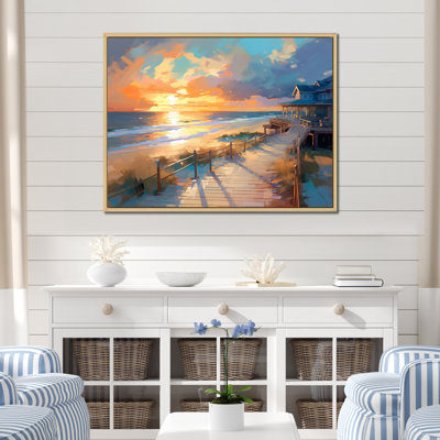 «Beach Road To Majestic Sunset» sur toile